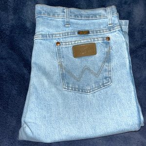 Light Wash Wrangler Boot Cut Jeans 36x34